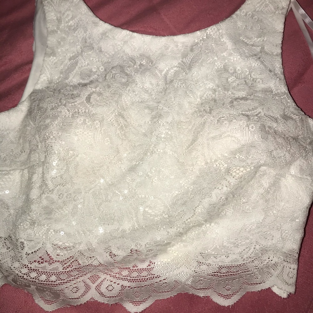 White crop top